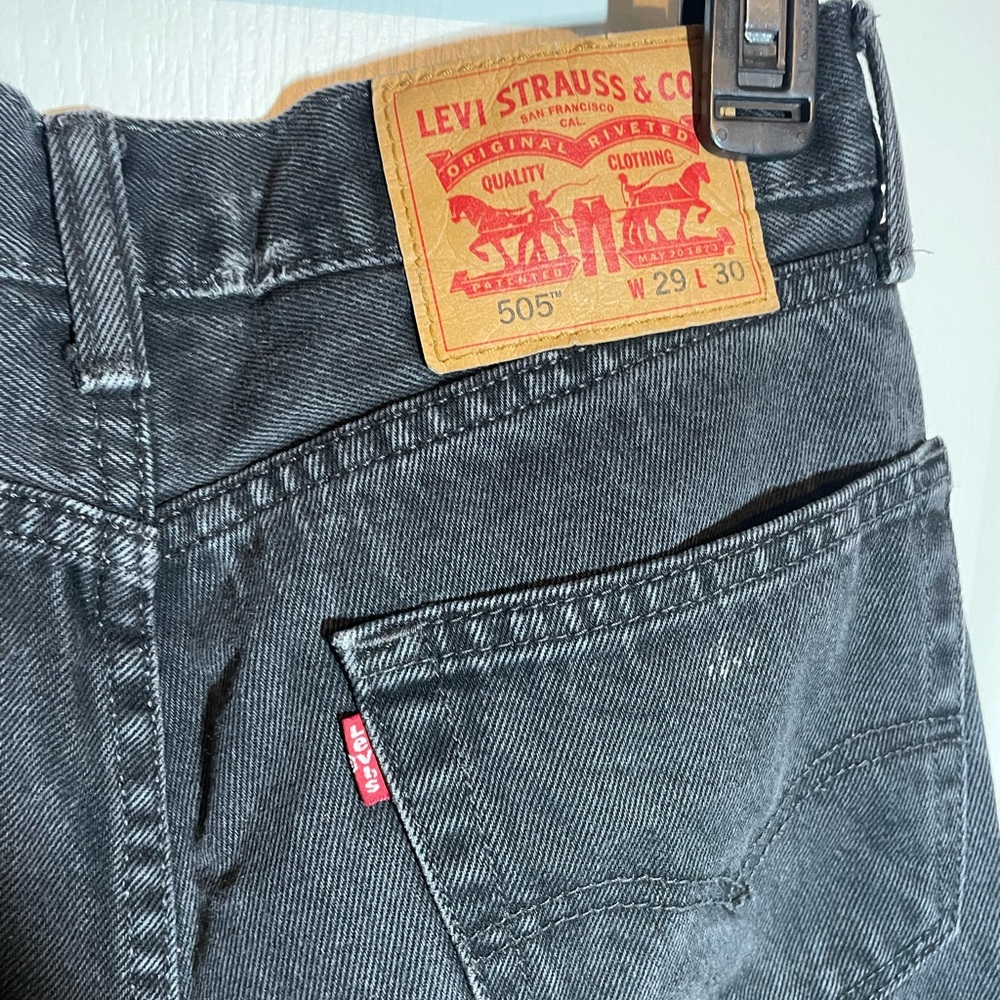 Black Levi’s 505 jeans
